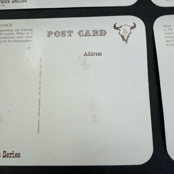 Vtg Western Postcards *Lot of 6* Cowboys Old West Collectors Series Gambling - Picture 5 of 6